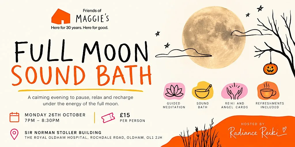 Halloween Full Moon Sound Bath at Maggie's Oldham at Maggie’s, Oldham
