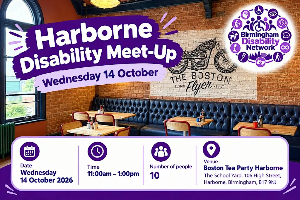 Harborne Disaiblity Meet Up at Boston Tea Party Harborne
