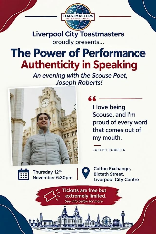 Liverpool City Toastmasters presents... An Evening with Joseph Roberts