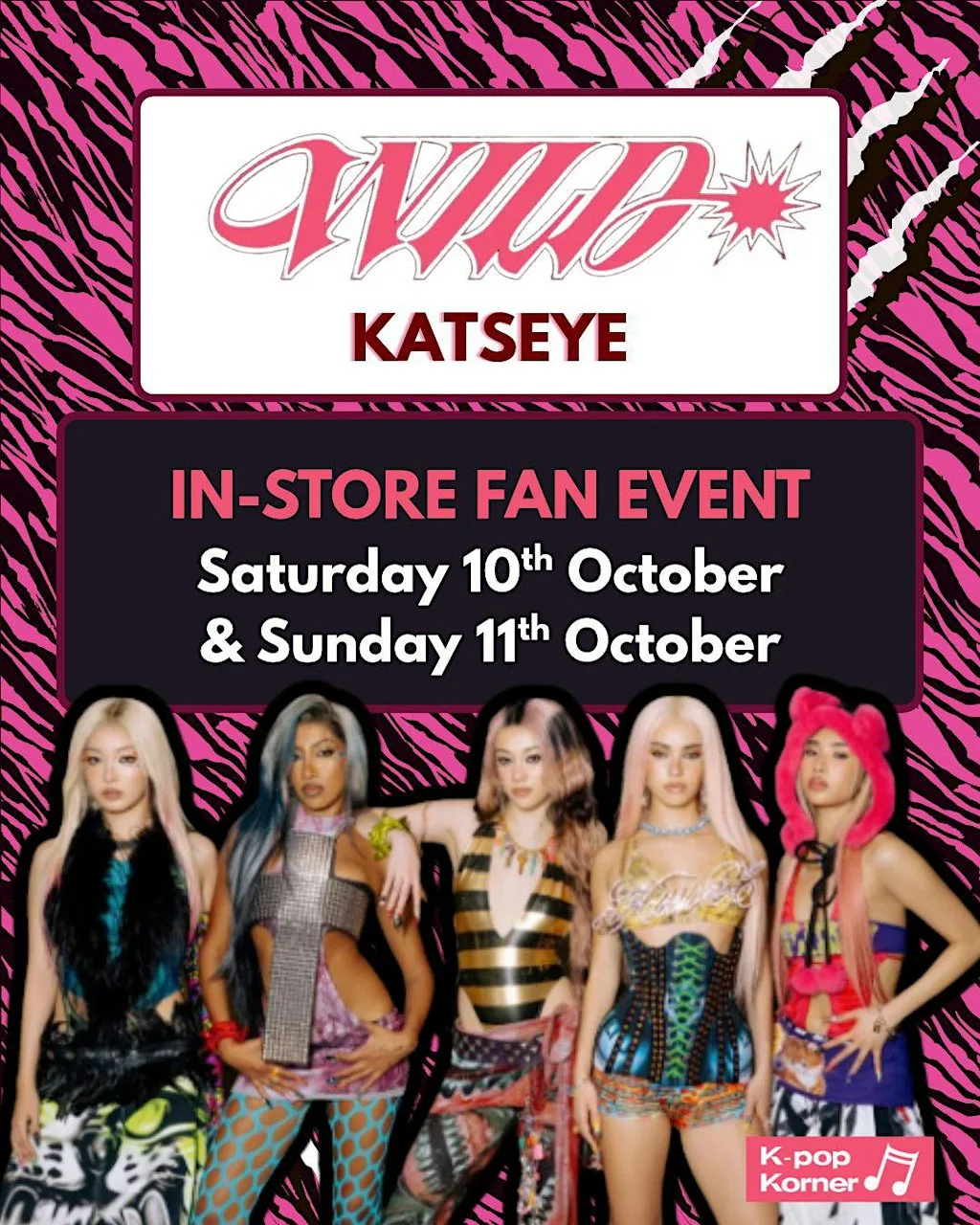 KATSEYE 'WILD' In-store Fan Event with K-pop Korner (NOTTINGHAM) at K-pop Korner Nottingham