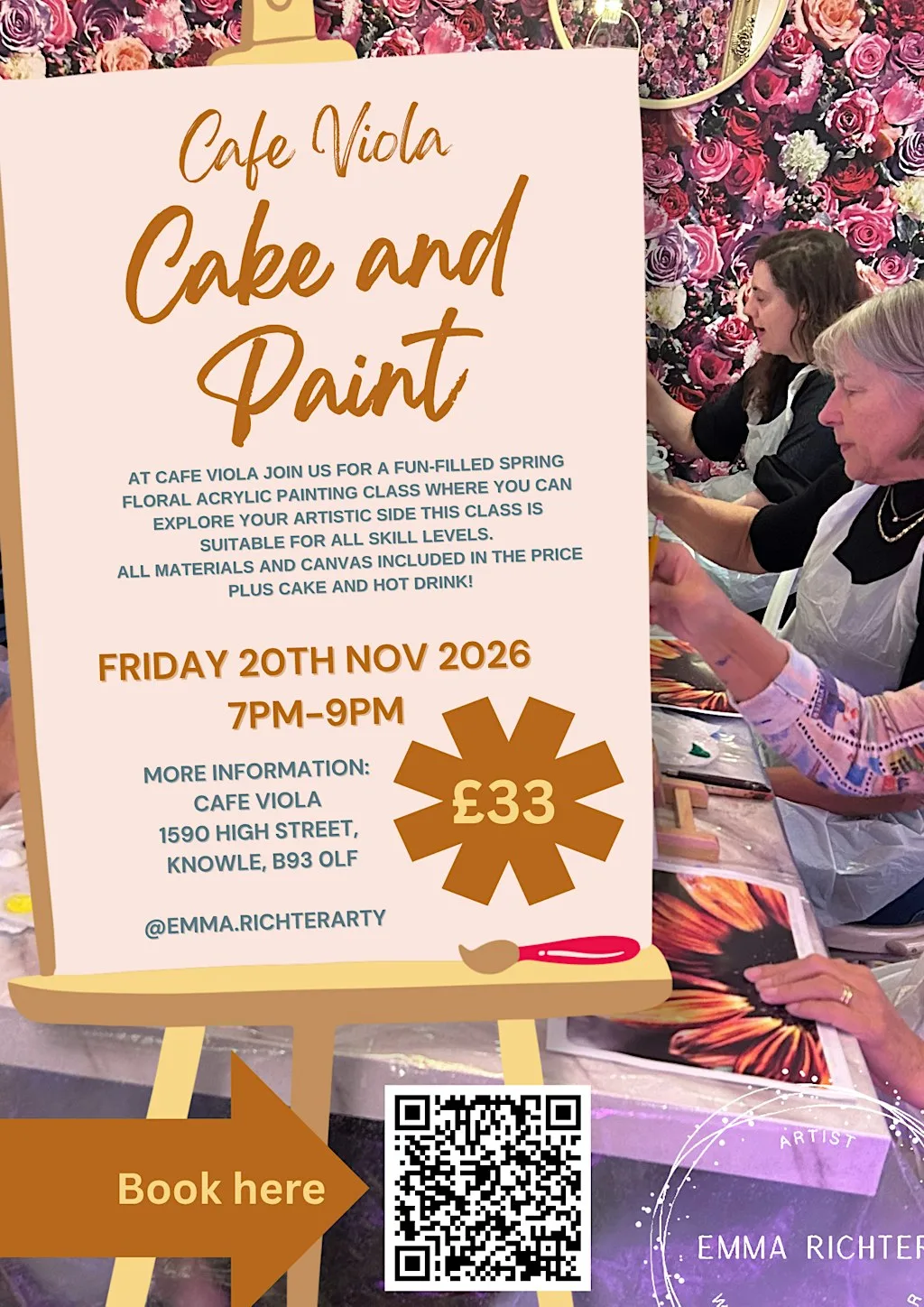 Cake and Paint Evening at Cafe Viola