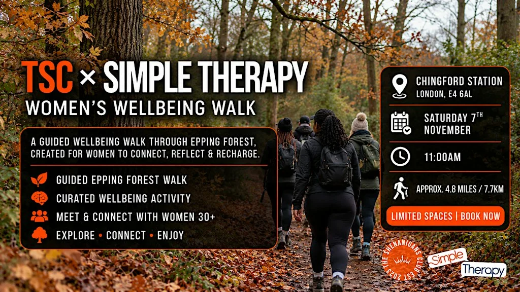 Simple Therapy x The Shenanigans Club Epping Forest Women's Wellbeing Walk