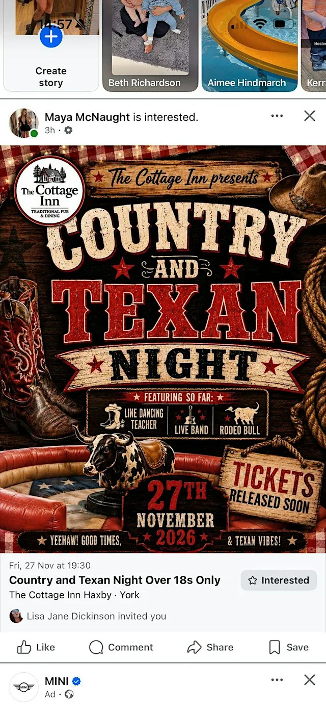Country and Western Night at The Cottage Inn