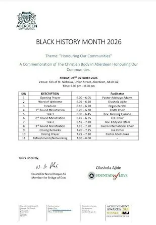 BLACK HISTORY MONTH 2026 at Kirk of St Nicholas Uniting