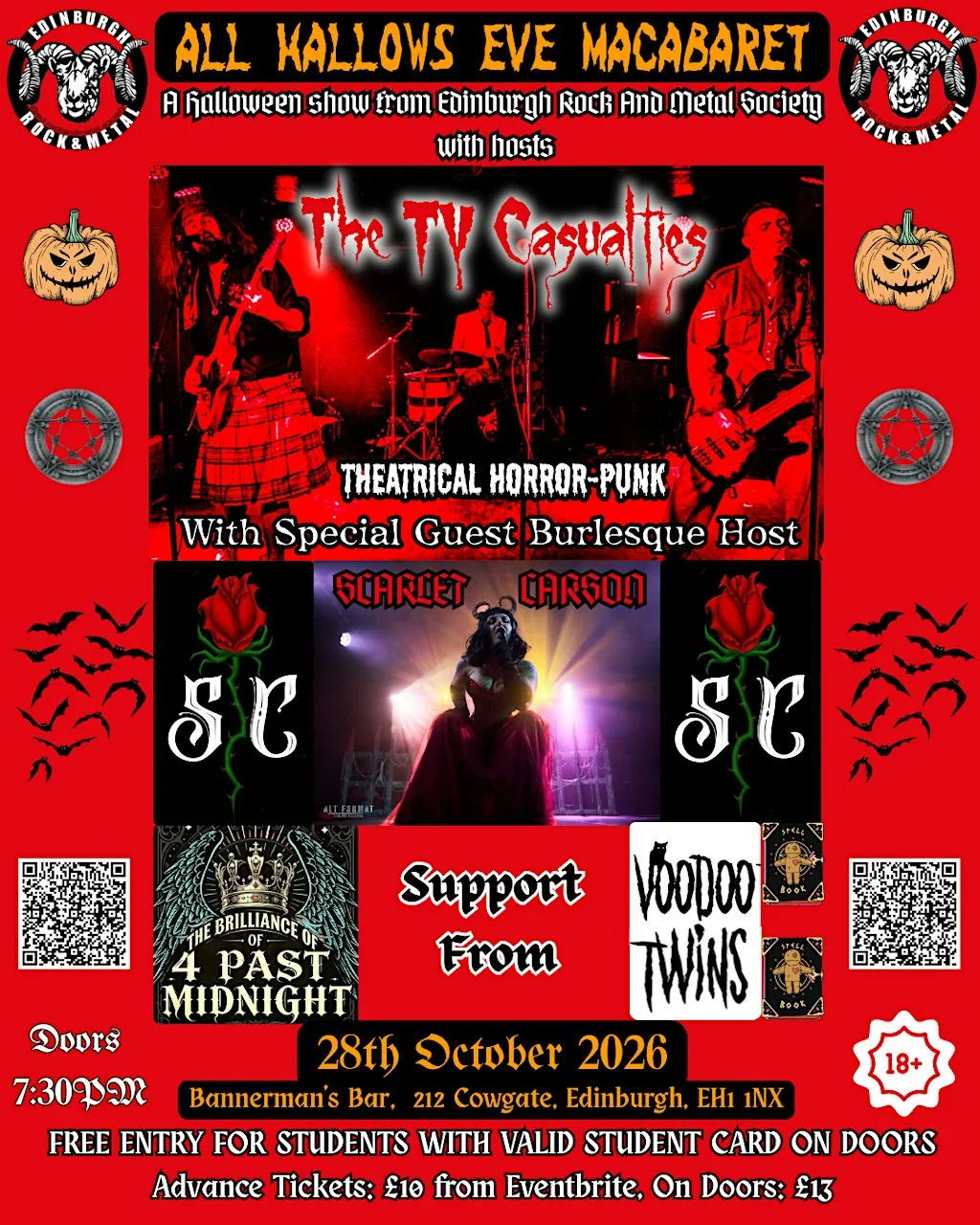 All Hallows Eve Macabaret with The TV Casualties + Support + Special Guests