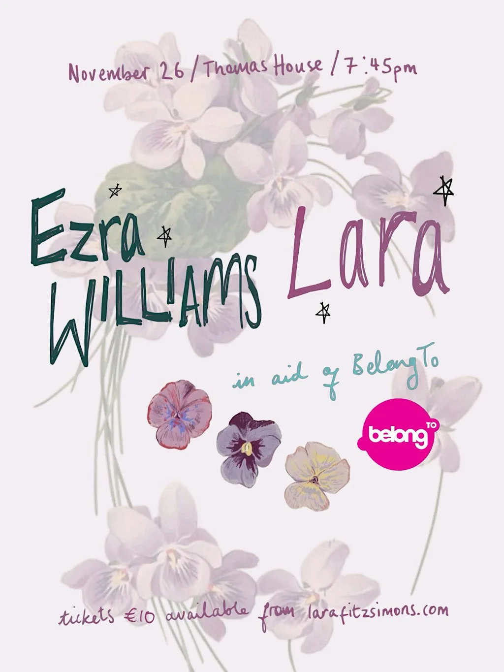 Ezra Williams x Lara Fitzsimons Live in support of BelongTo Youth Services at Thomas House