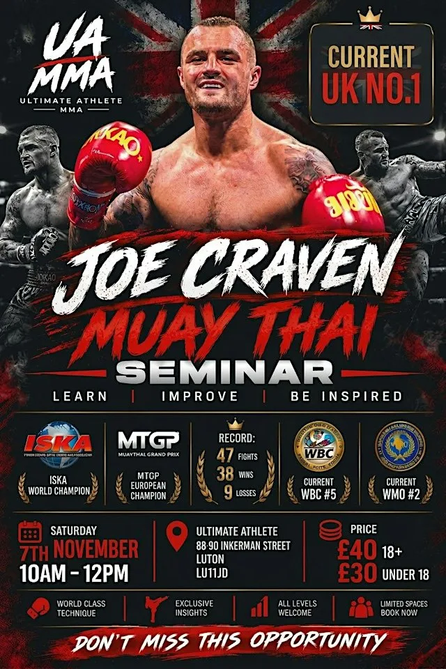 Joe Craven muay thai seminar - 2 hours at Ultimate Athlete MMA Combat Facility