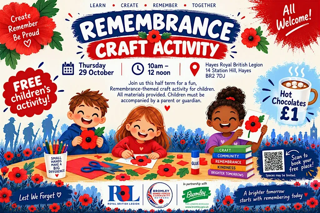 Hayes RBL Remembrance Craft Activity at The Royal British Legion