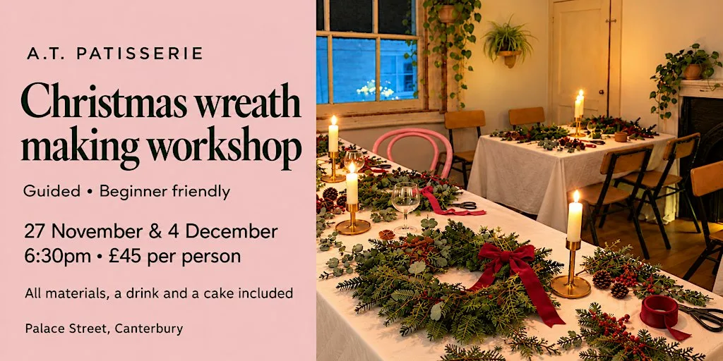 Christmas Wreath Making with A.T. Patisserie at A.T. Patisserie
