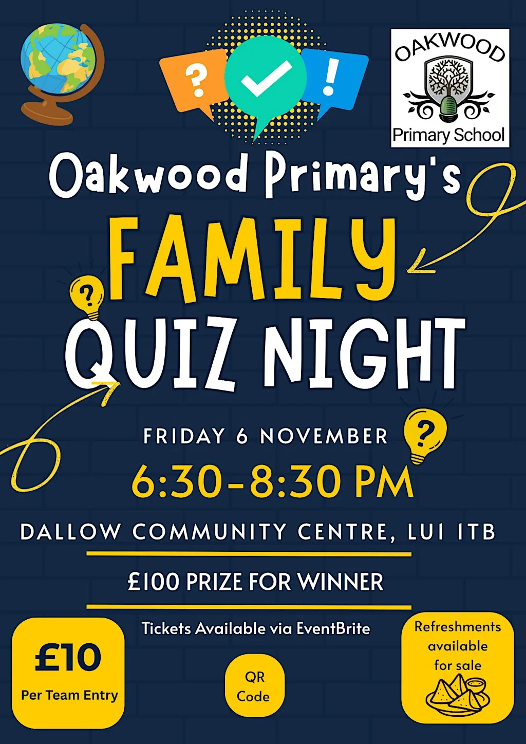 Oakwood Primary's Family Quiz Night
