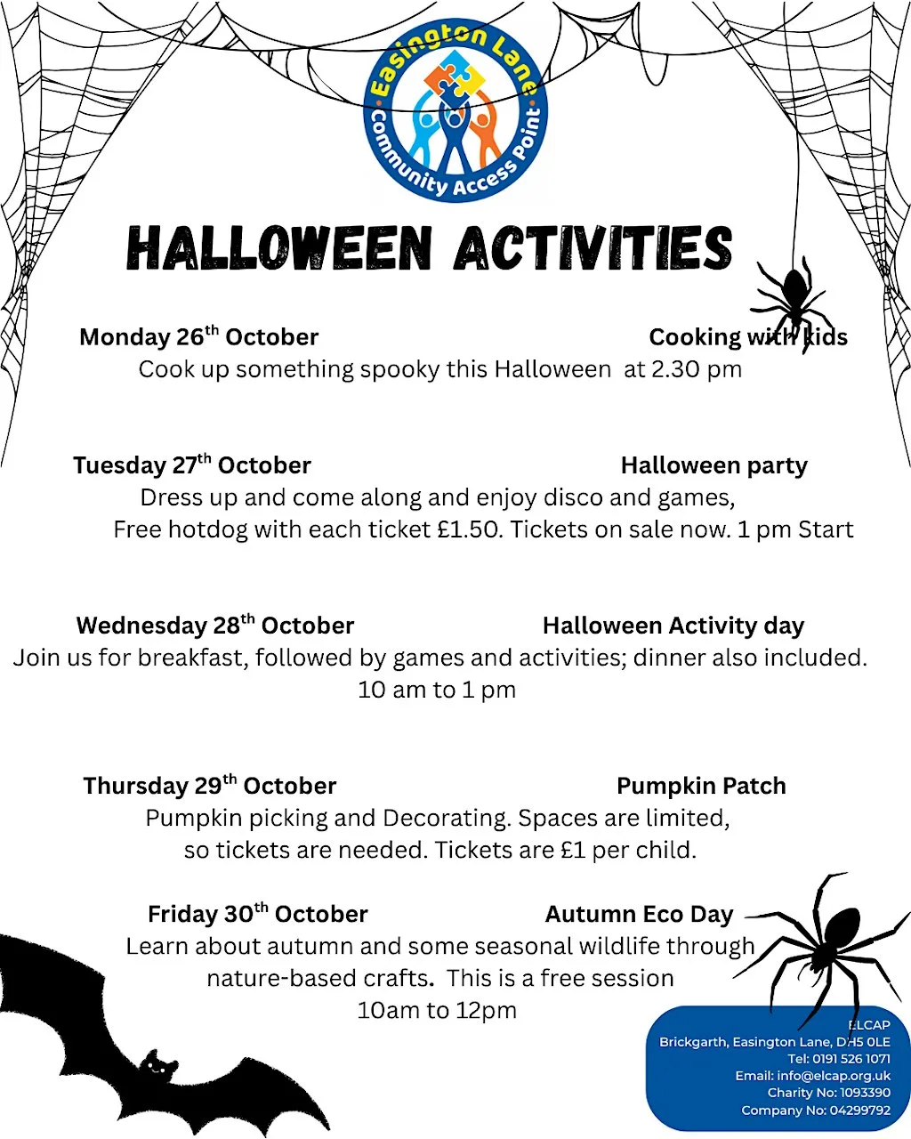 Halloween Activity Day at Easington Lane Community Access Point