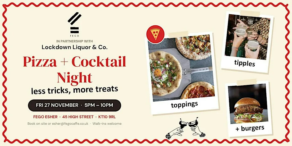 Pizza + Cocktail Night at Fego Esher at Fego Restaurant Esher
