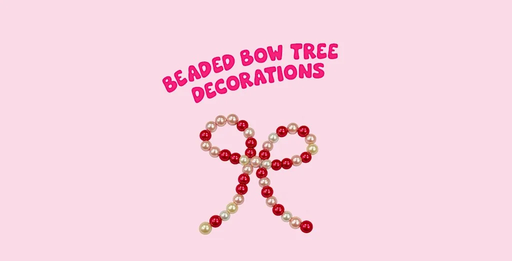 Make your own beaded bow tree decorations