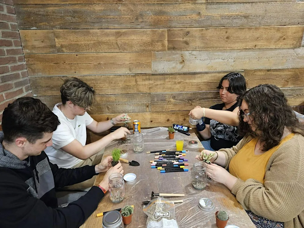 Terrarium making at Cranborne House