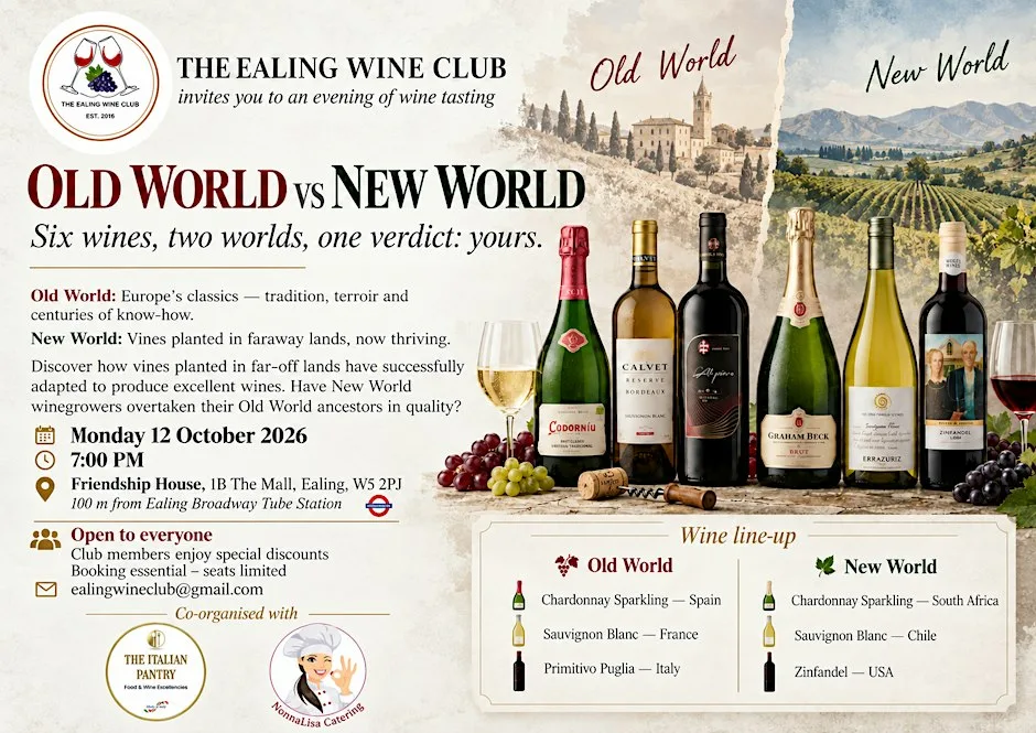 Old World vs New World – Wine Tasting Evening at The Mall