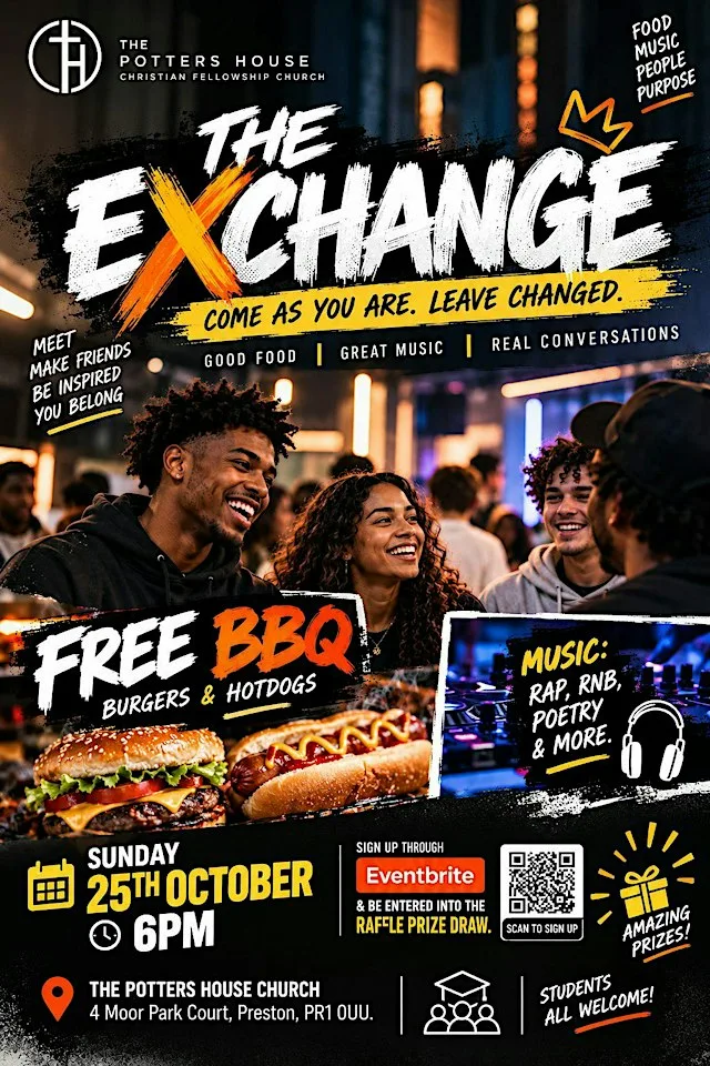 The Exchange, Good Vibes, Great Music & Free Food!