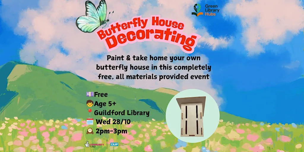 Butterfly House Decorating at Guildford library