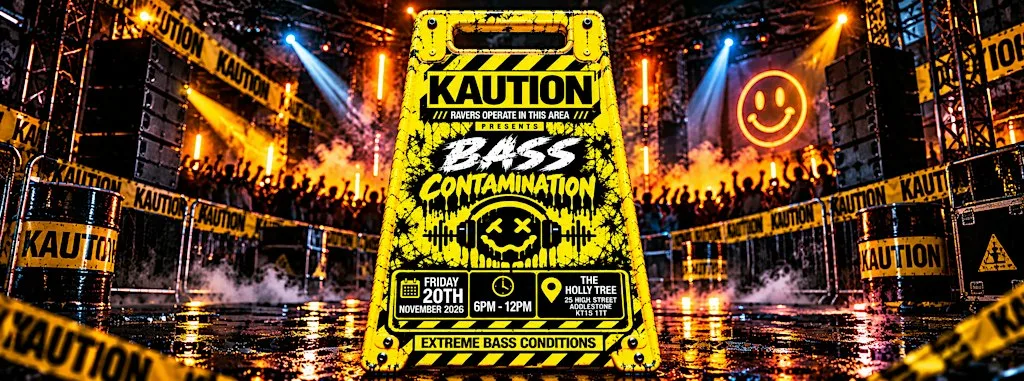Kaution: ravers operate in this area present Bass Contamination