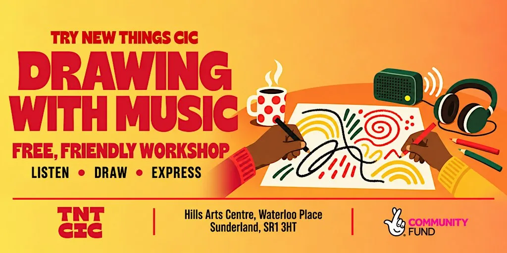 Drawing with music | Warmth & Wellbeing at HILLS arts centre