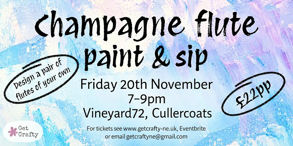 Champagne flute Paint & Sip