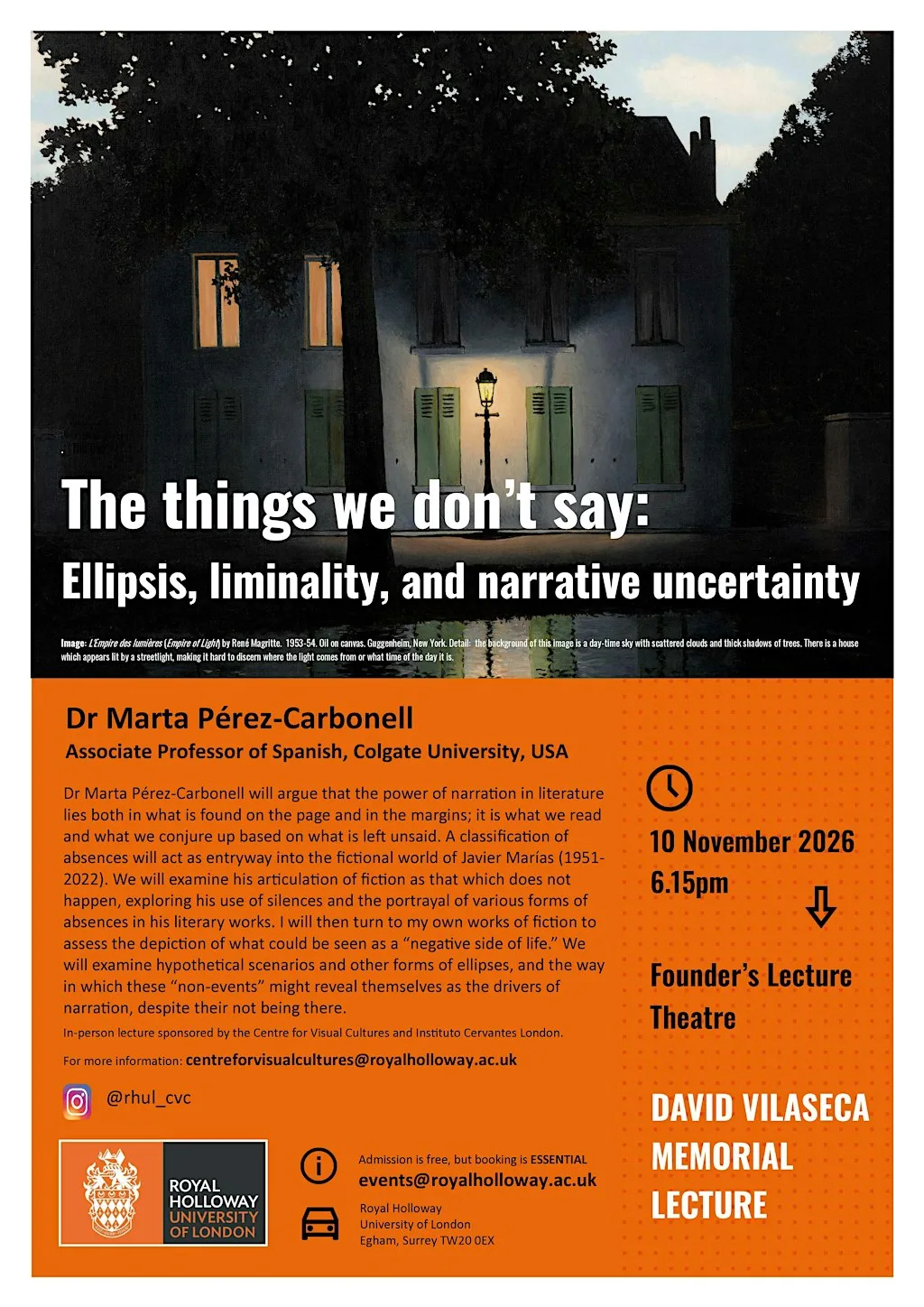 ‘The things we don’t say: Ellipsis, liminality, and narrative uncertainty’ at Royal Holloway