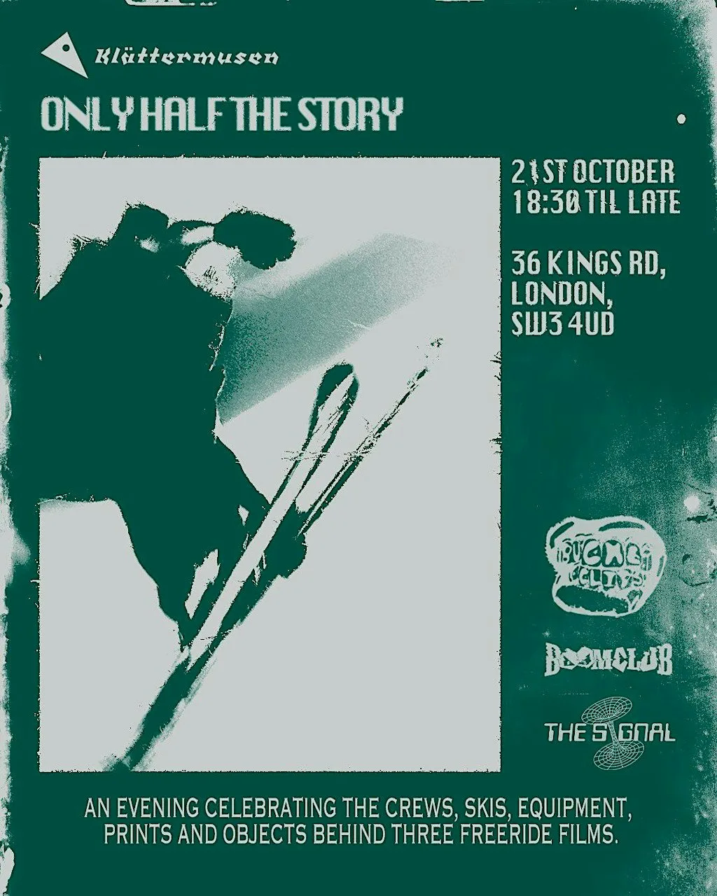 Klättermusen London – Only Half the Story: Freeride Films, Art & Music
