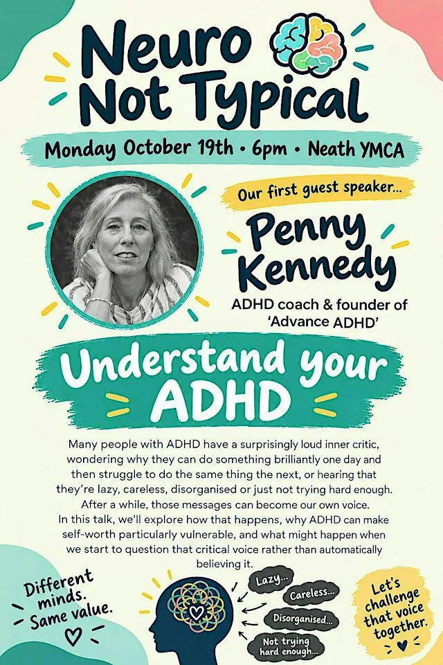 Understanding your ADHD with Penny Kennedy - Advance ADHD at YMCA Neath