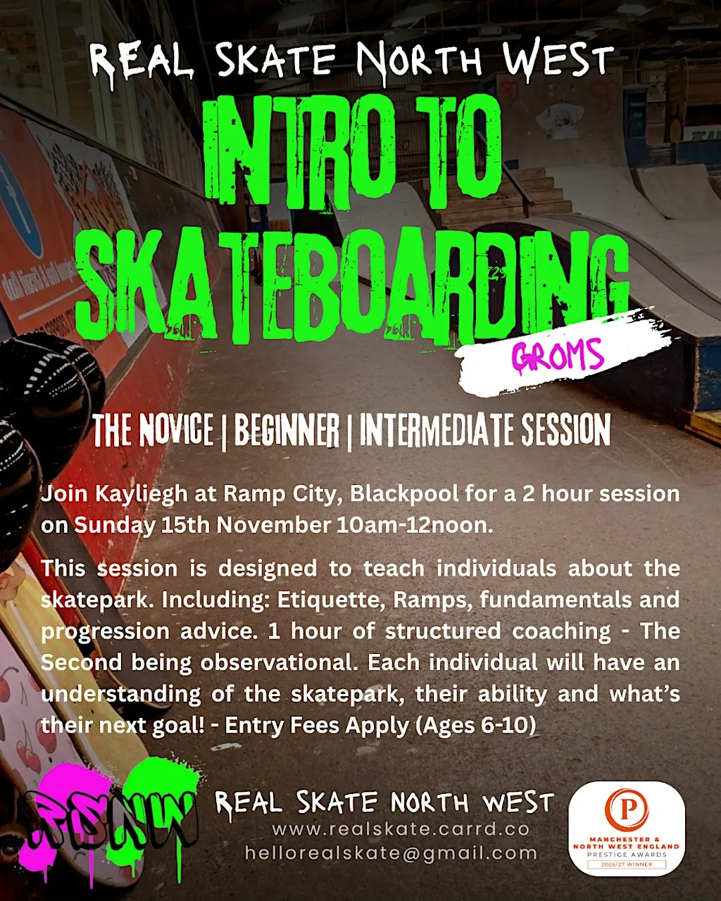 Intro To Skateboarding (6-10) at Ramp City Skatepark