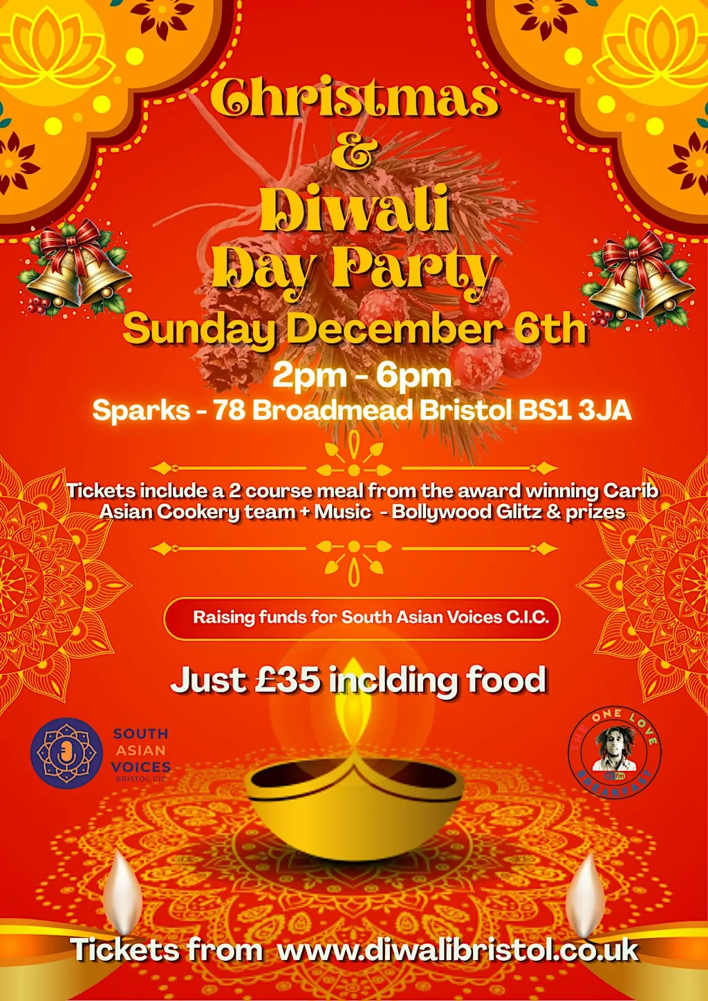 Christmas & Diwali Day Party at Sparks Bristol