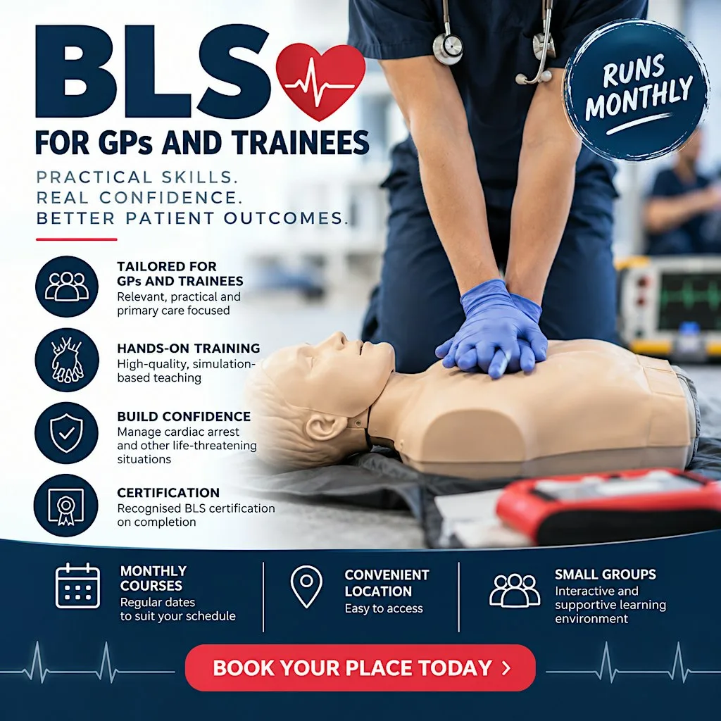 BLS + for GP's and GP Trainees at Education Center, St Peters Hospital