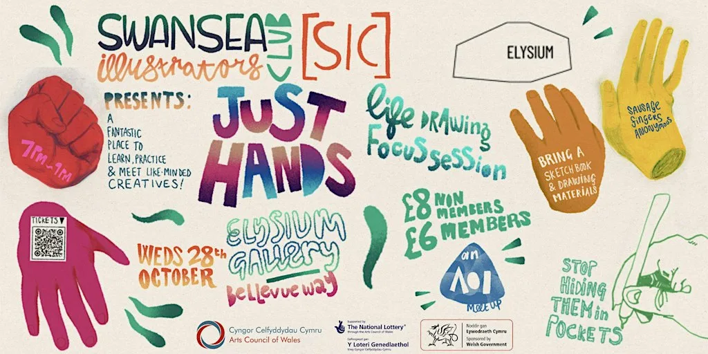 Just HANDS: A Life Drawing Focus Session / Swansea Illustrators Club