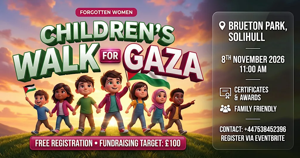 Children’s Walk for Gaza in Solihull Brueton Park