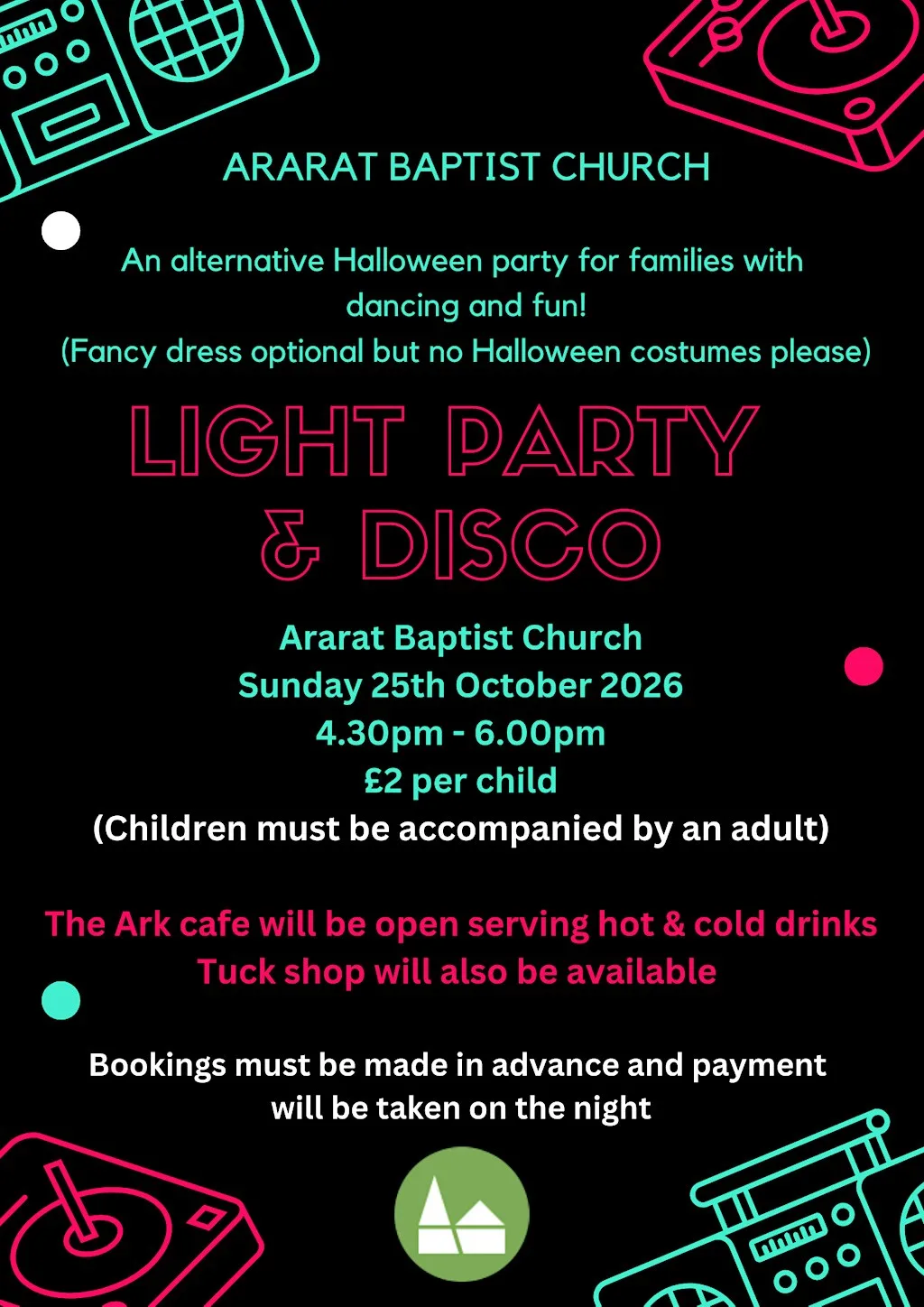 Light Party & Disco (An alternative Halloween party) at Ararat Baptist Church