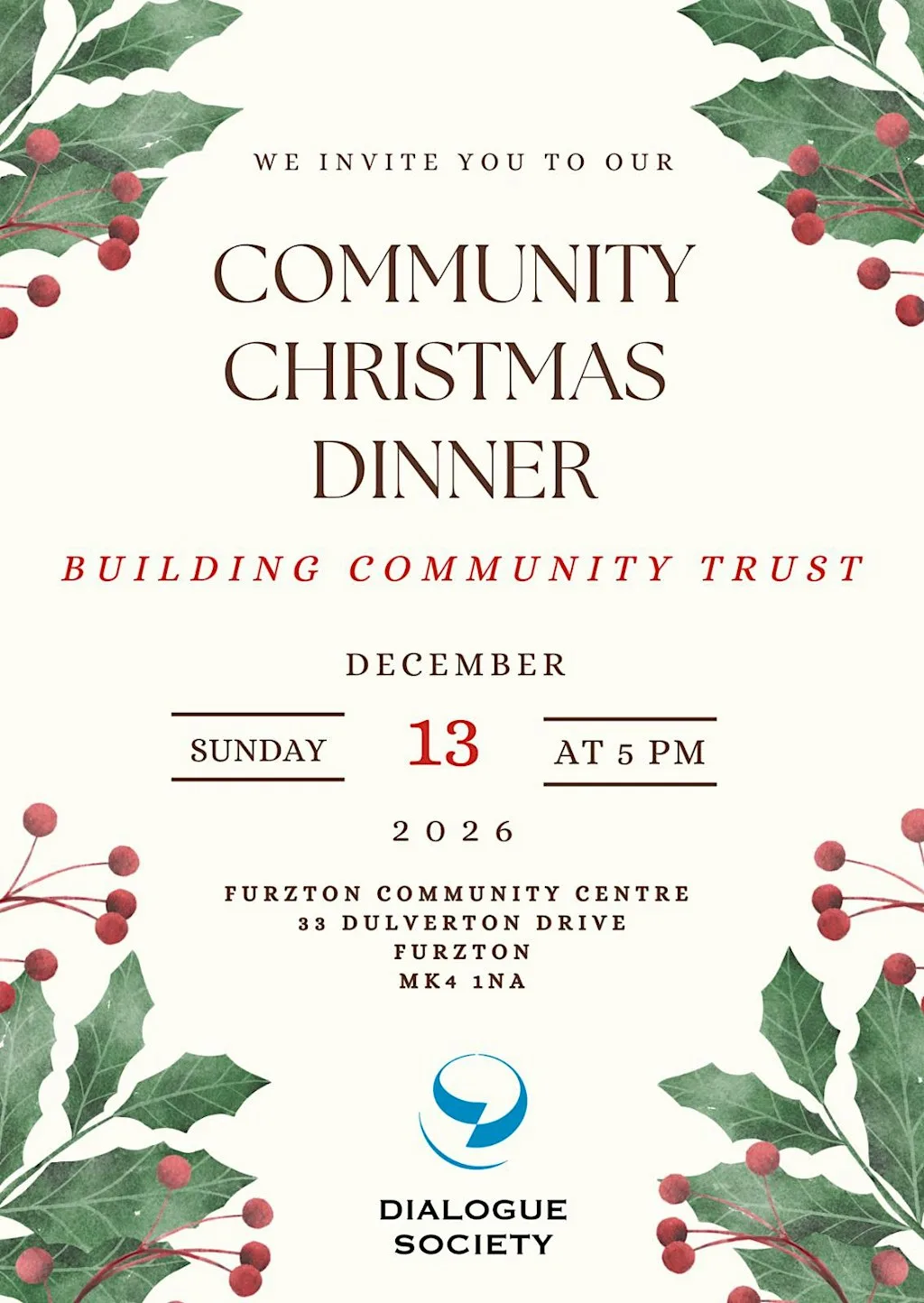 Community Christmas Dinner 2026 | Building Community Trust
