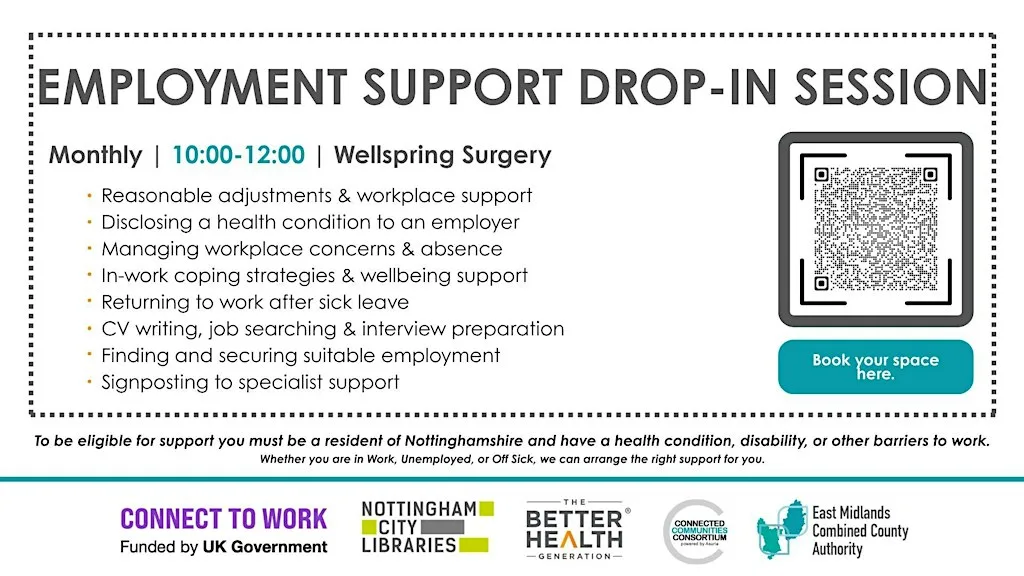 Employment Support Drop In - Wellspring Surgery