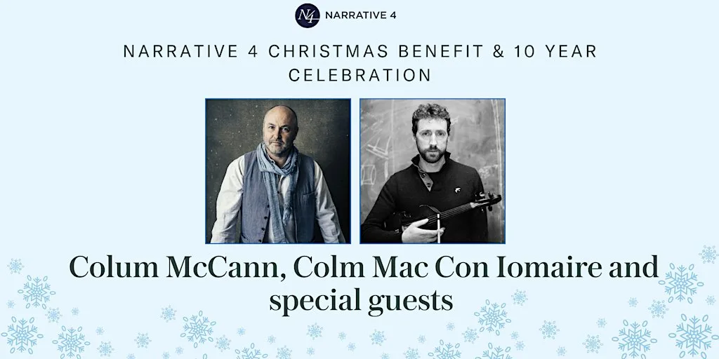 Narrative 4 Christmas Benefit with Colum McCann and Colm Mac Con Iomaire at Dublin Unitarian Church