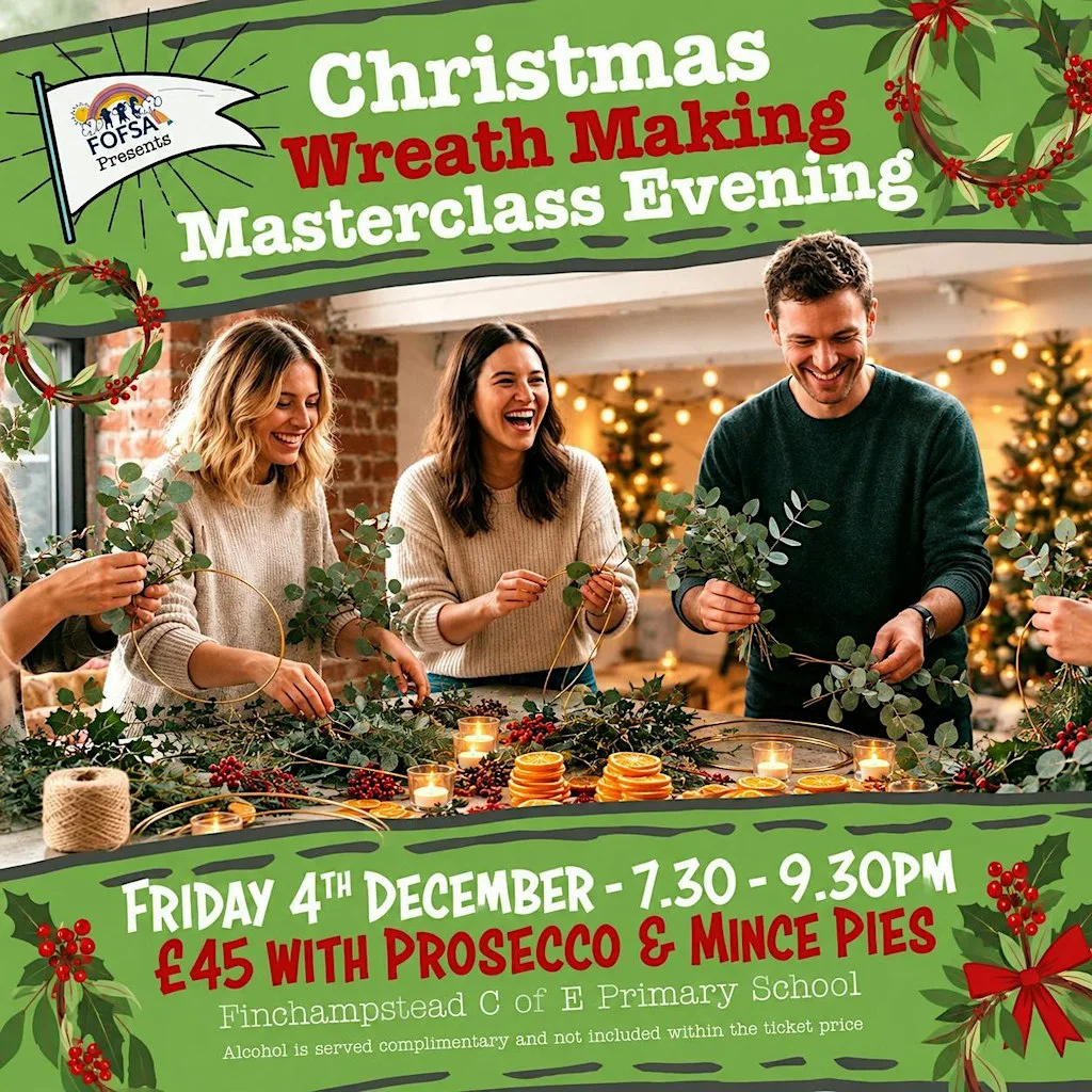 Christmas Wreath Making Masterclass at Finchampstead Primary School