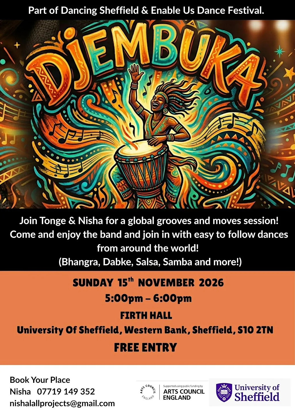 Djembuka! Global Grooves And Moves! at Firth Hall