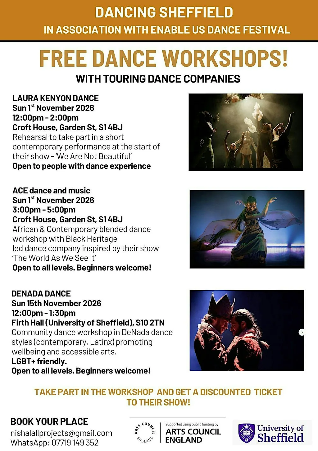 FREE Dance Workshop with DeNada Dance Theatre