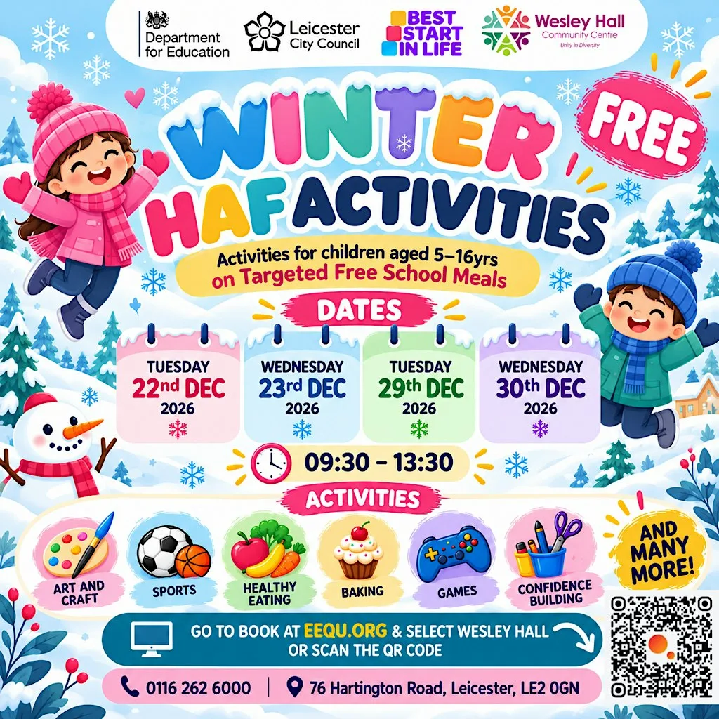 Winter HAF Programme at Wesley Hall Community Centre