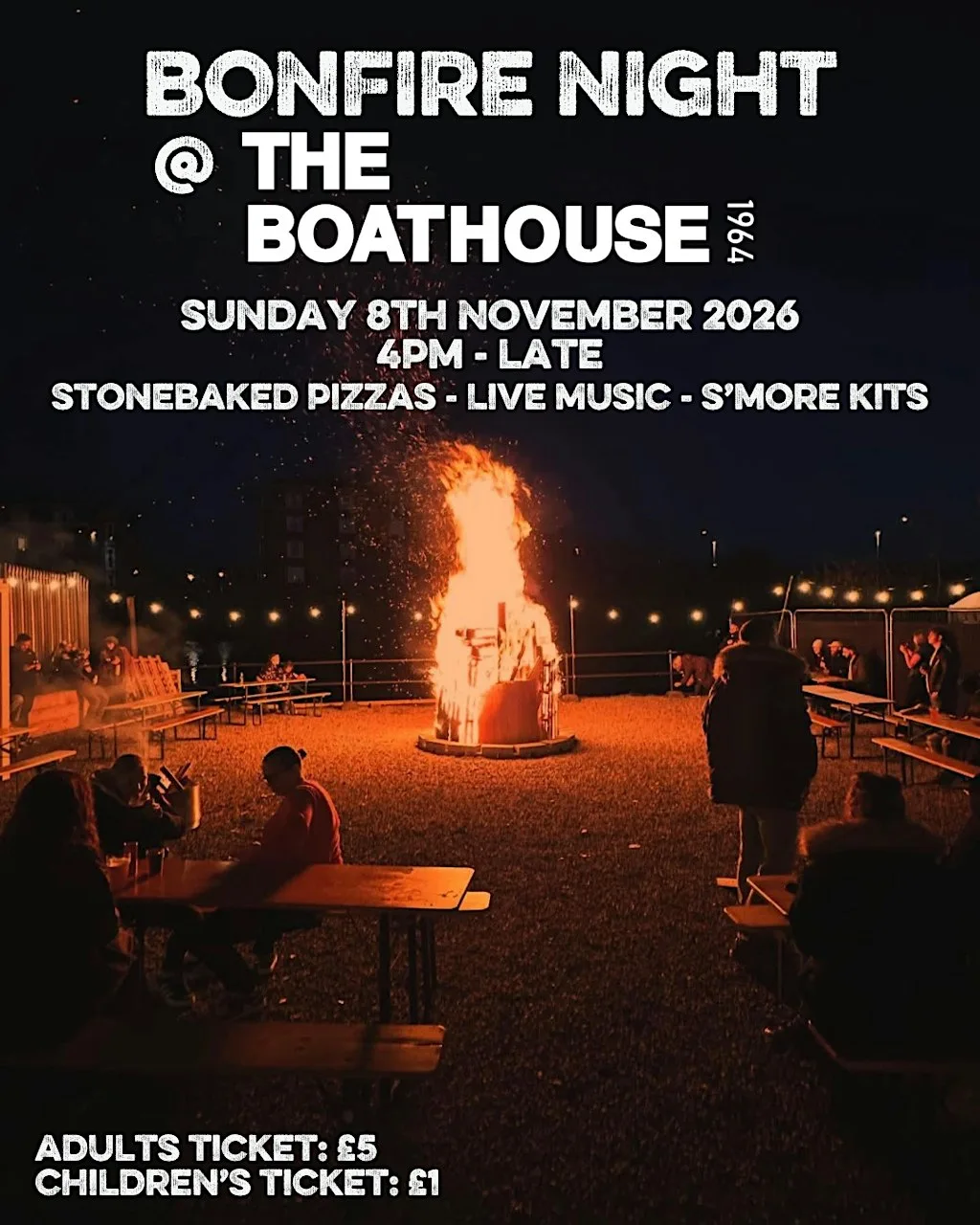 Sunday Bonfire Night @ The Boathouse at The Boathouse Stockton