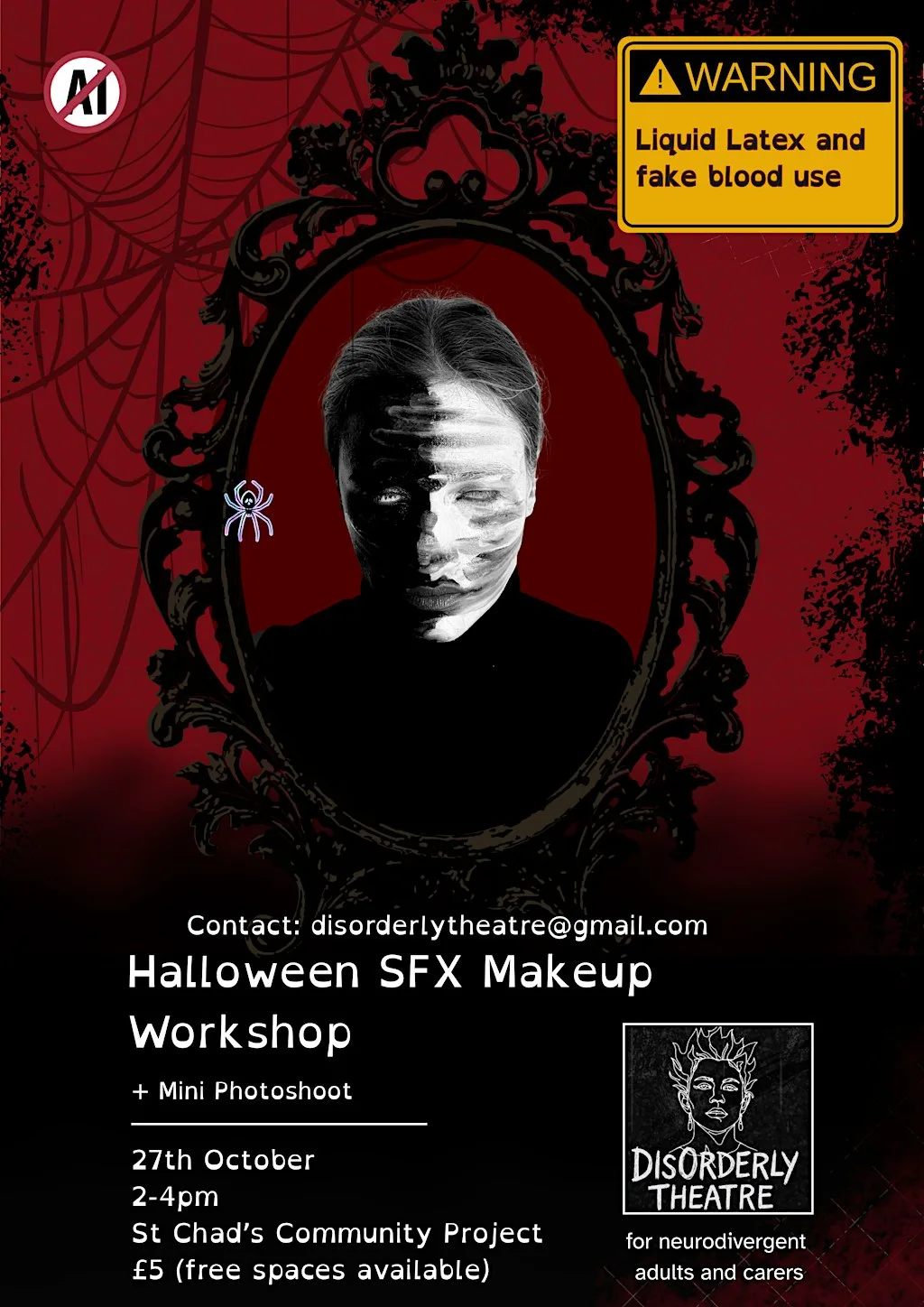 DisOrderly Theatre Weekly Class- Halloween SFX Workshop at St. Chad’s Community Project
