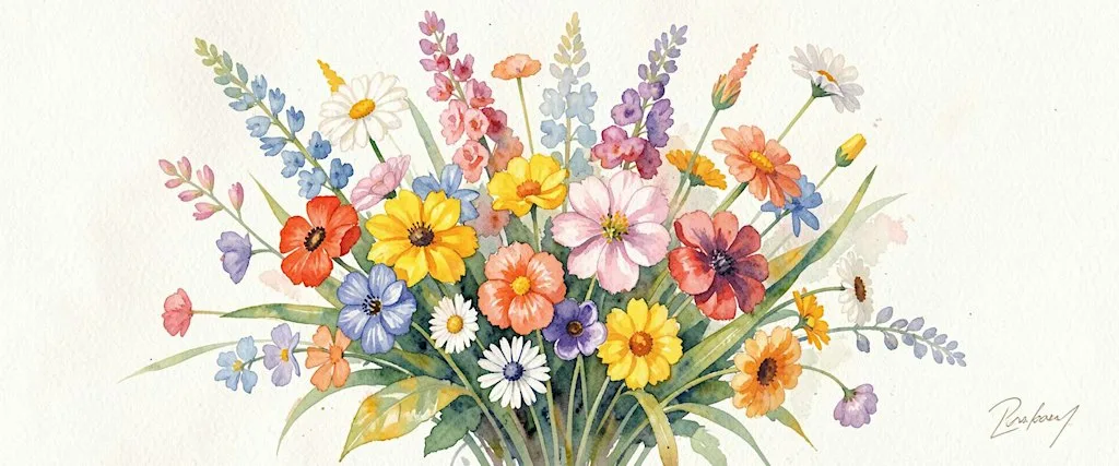 How to Paint with Watercolours: Flowers at Park View