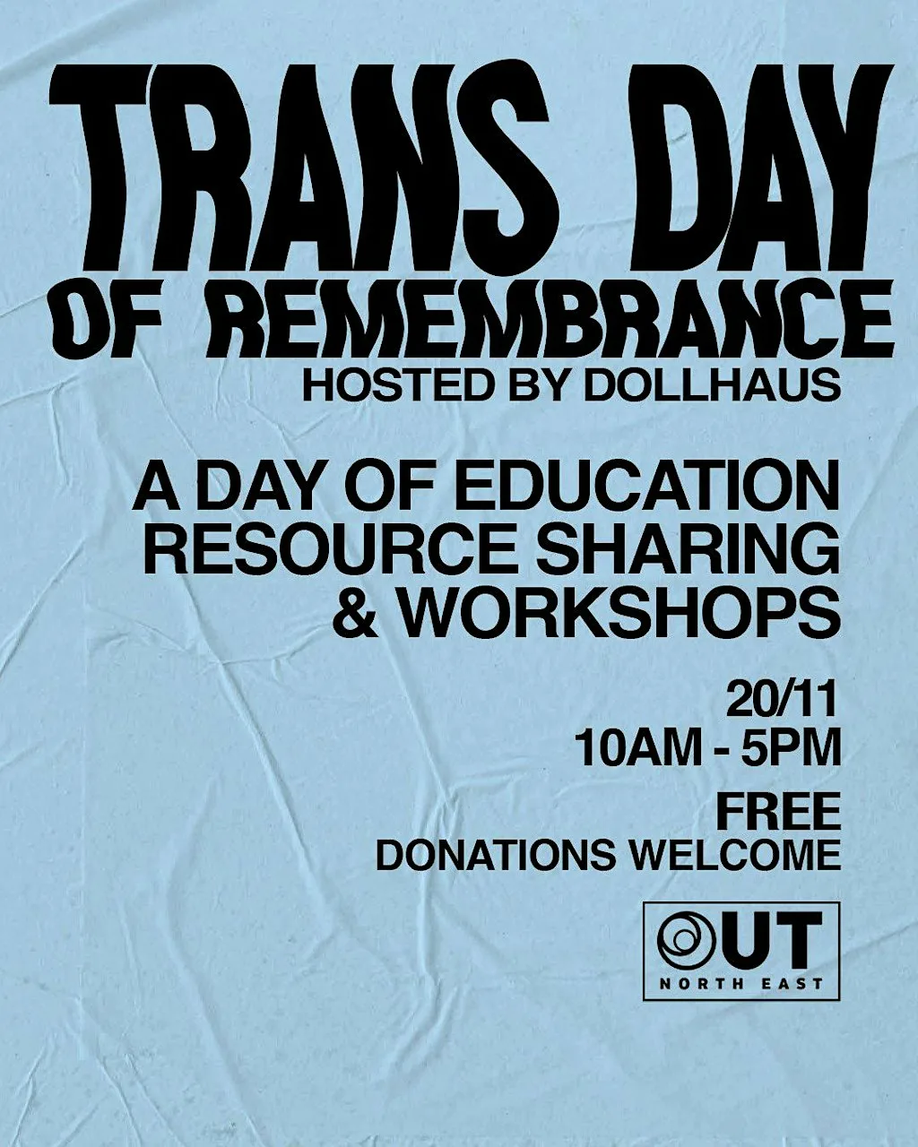 Trans Day Of Remembrance - Dollhaus x Out North East