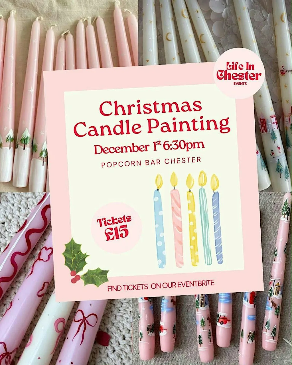 Christmas Candle Painting at Popcorn