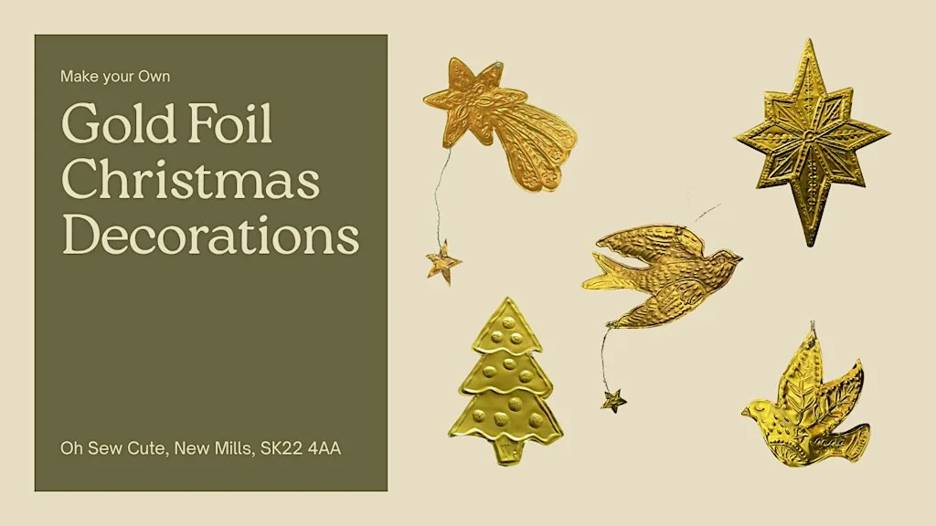 Christmas Craft -Make Your Own Christmas Decorations By Embossing Gold Foil at OhSewCute