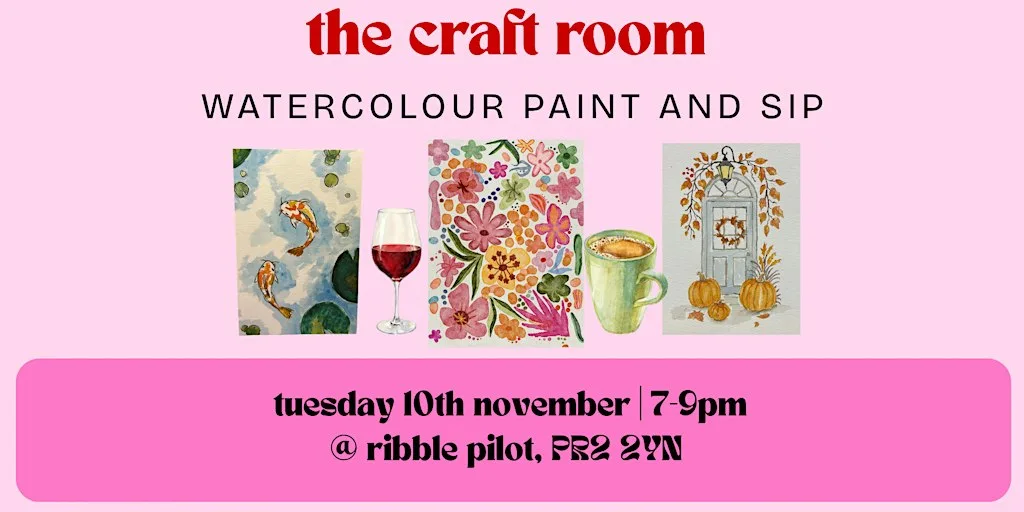 the craft room | watercolour sip and paint