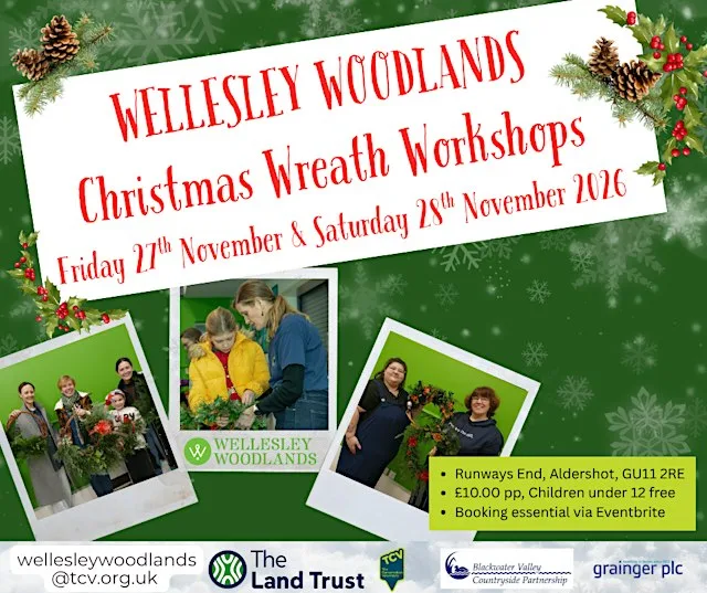 Wellesley Woodlands Christmas Wreath Workshops 2026 at Runways End Outdoor Centre