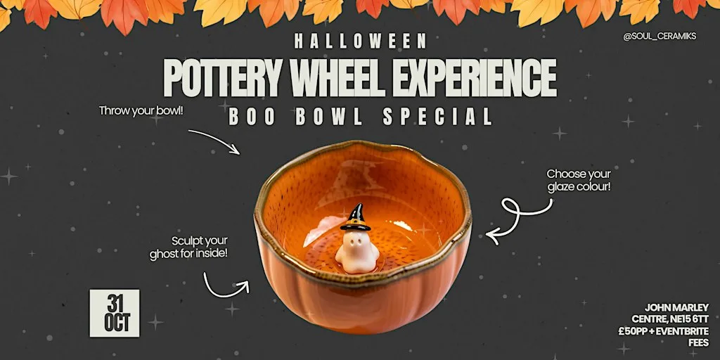 Halloween Pottery Wheel Experience - Boo Bowls! at John Marley Centre