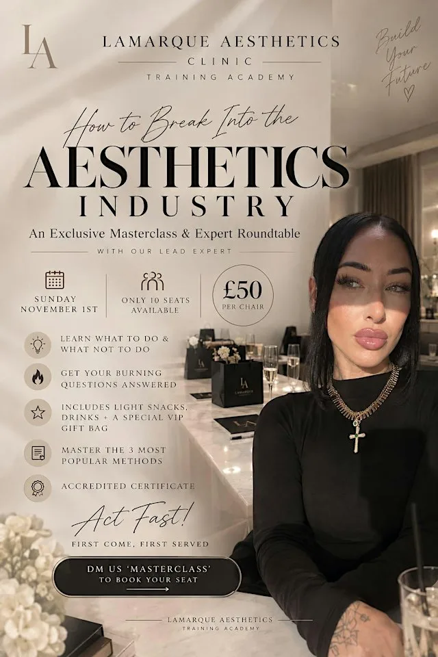 Break into the aesthetics masterclass at lamarque aesthetics